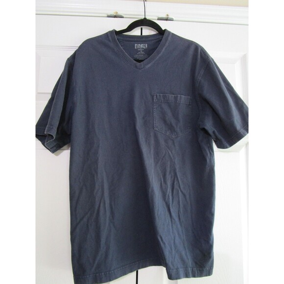 Duluth Trading Shirt Mens Medium Short Sleeve V Neck Pocket Comfort Tee Casual - Picture 1 of 8